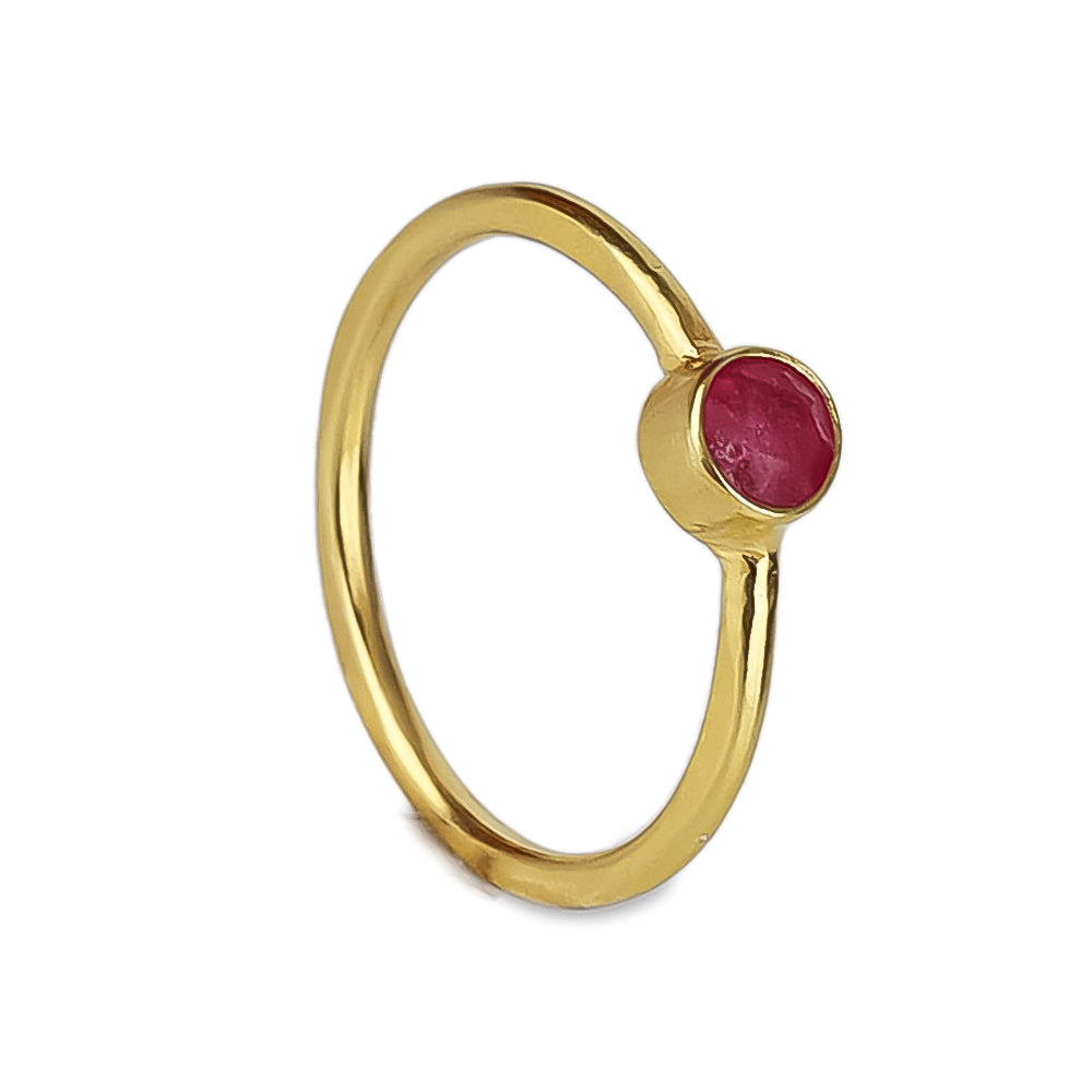 One Stone Ring | Gold-Plated