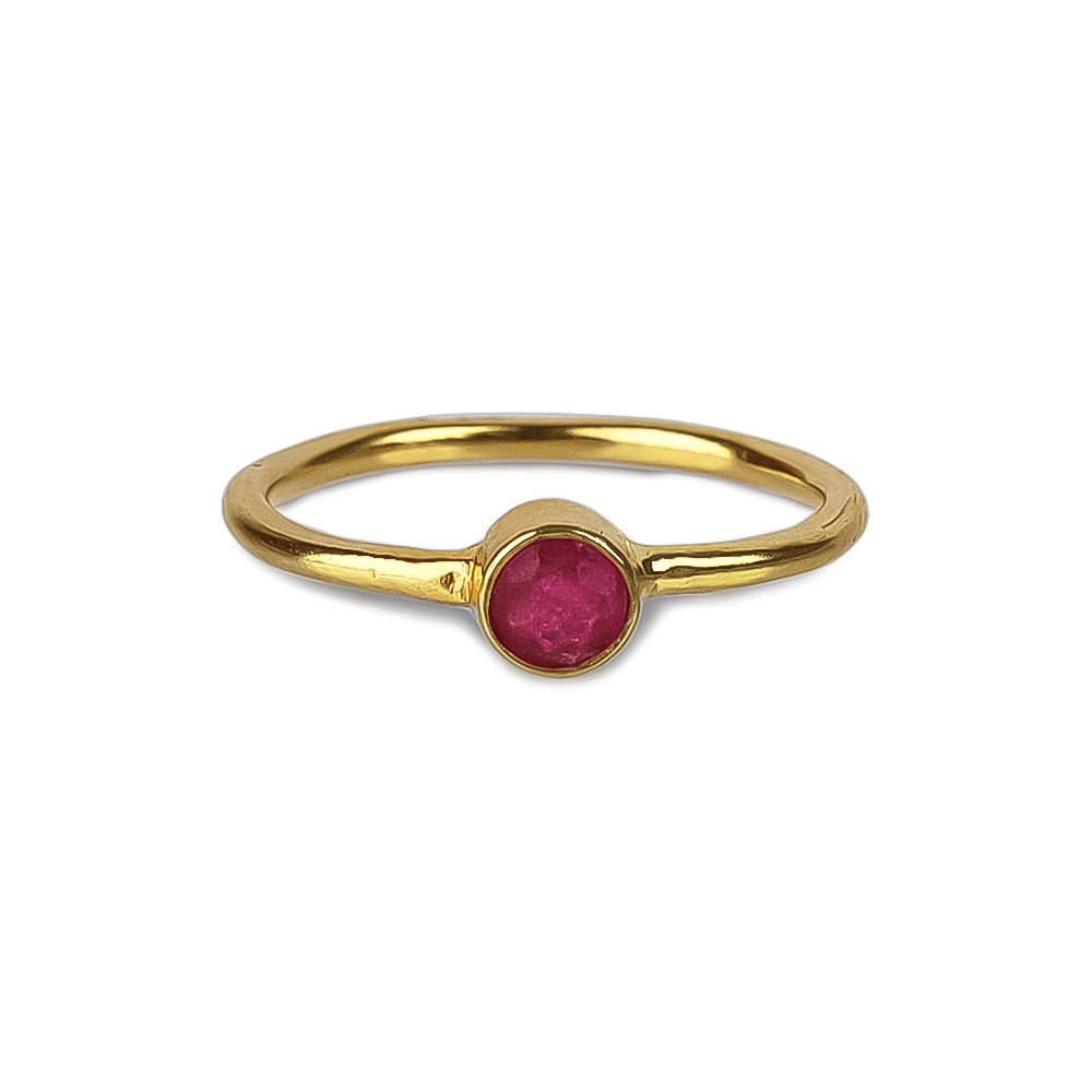 One Stone Ring | Gold-Plated