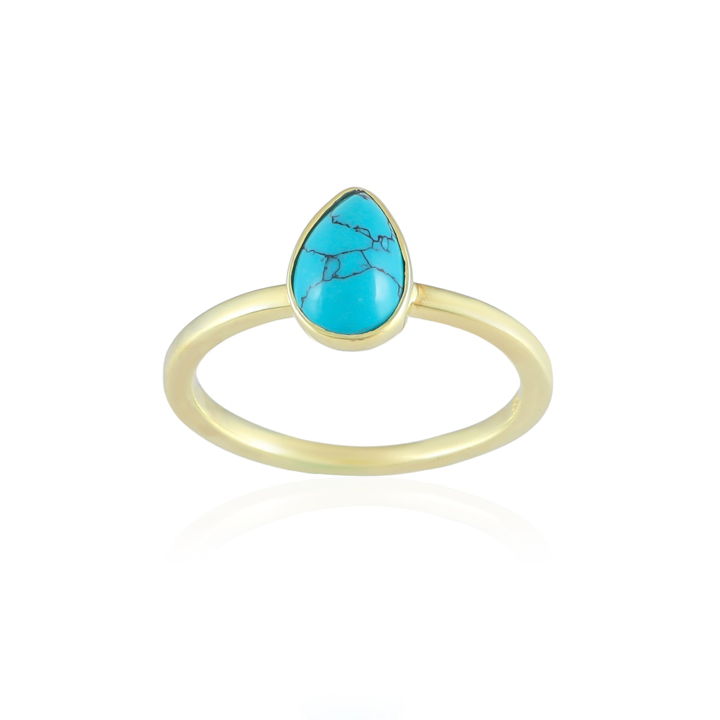 Pear Turquoise Ring