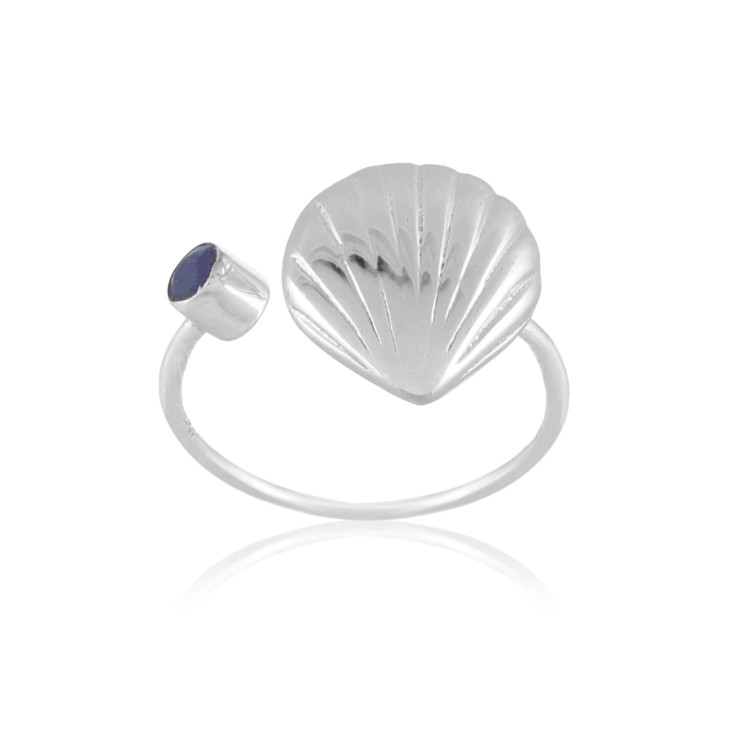 Scallop Shell Ring | Lapis