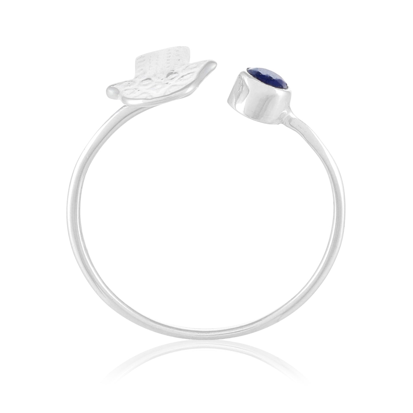 Hand of Hamsa Open Ring | Lapis Lazuli