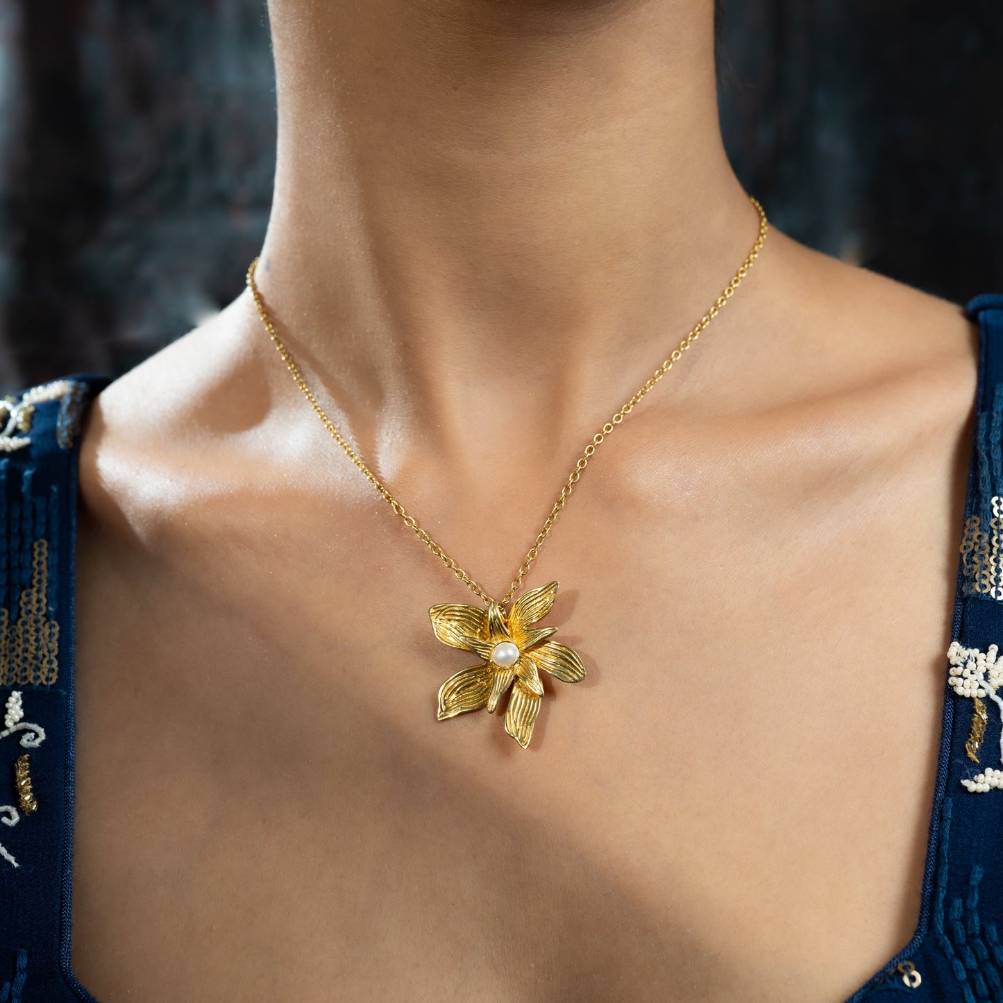 Gaia Necklace | Garnet and Pearl