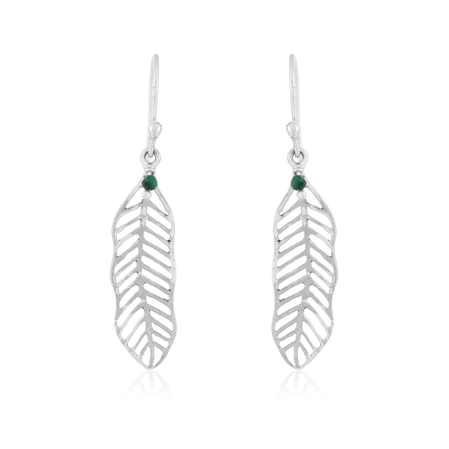 Let Leaf Earrings| Malachite