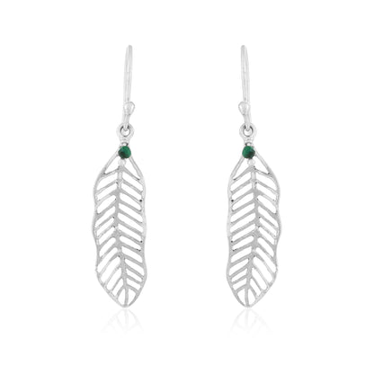 Let Leaf Earrings| Malachite