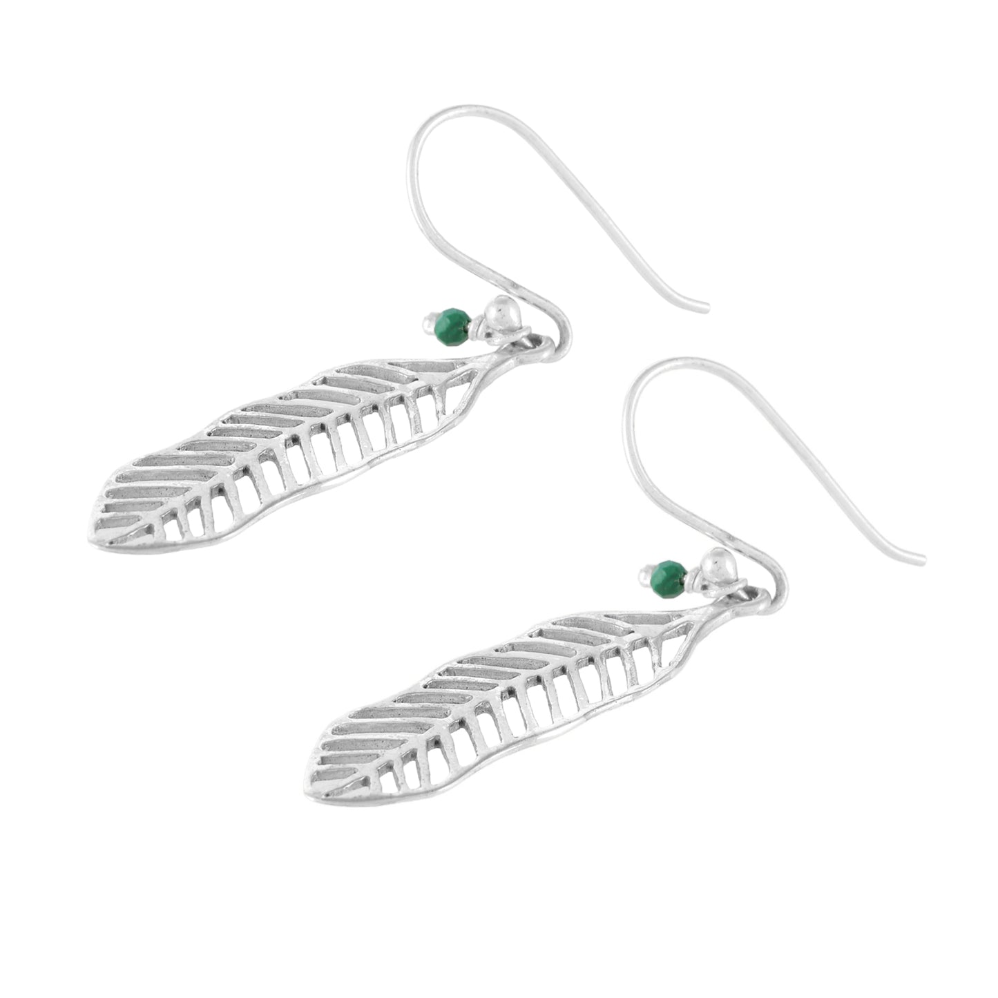 Let Leaf Earrings| Malachite