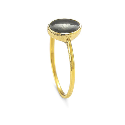 Oval Black Onyx Ring