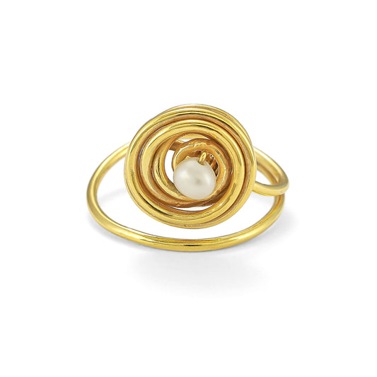Swirl Ring | Pearl