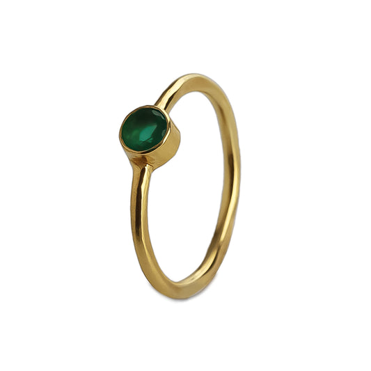 One Stone Ring | Gold-Plated