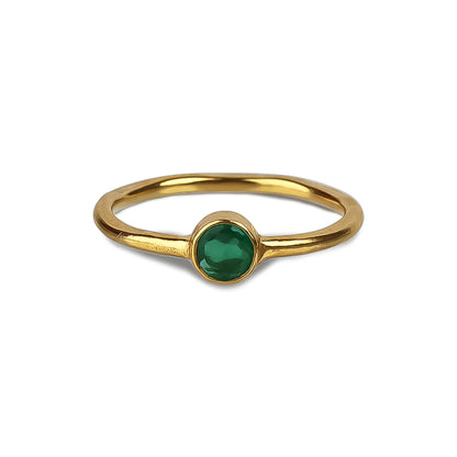 One Stone Ring | Gold-Plated