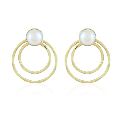 Margot Earrings | Pearl | Gold – Plated