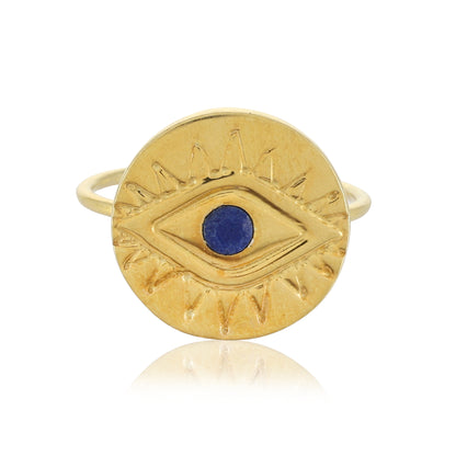 Nazar Ring | Lapis Lazuli