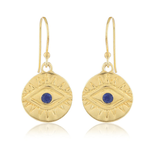 Nazar Earrings | Lapis Lazuli