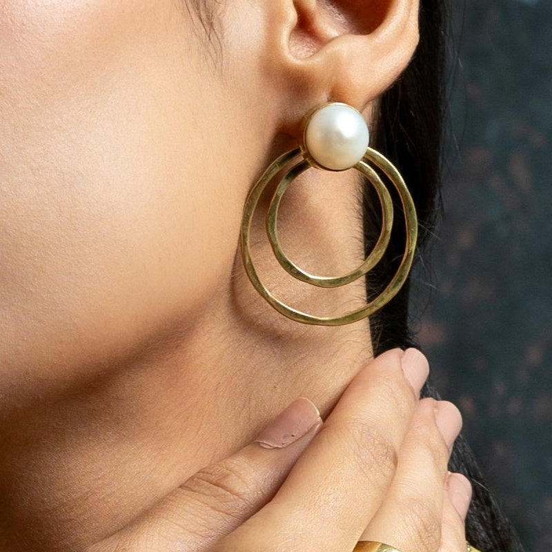 Margot Earrings | Pearl | Gold – Plated