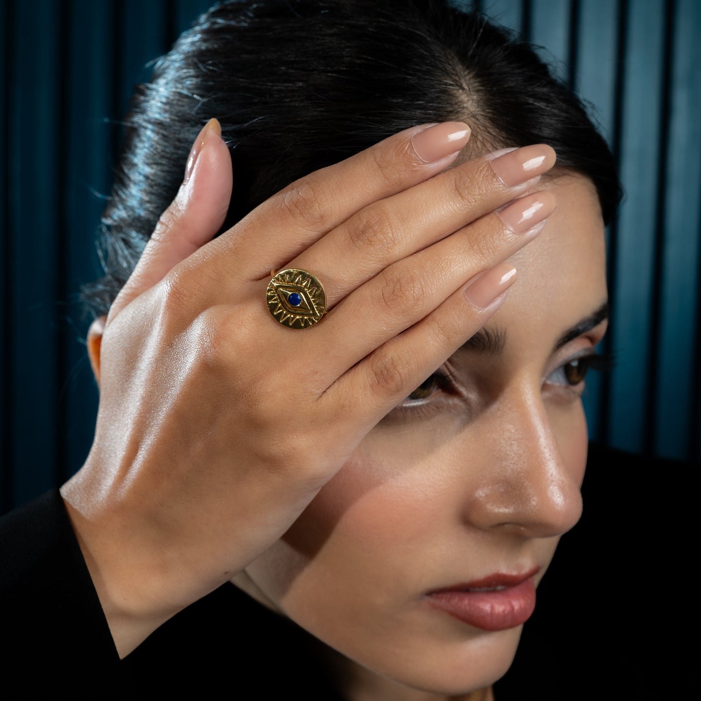 Nazar Ring | Lapis Lazuli