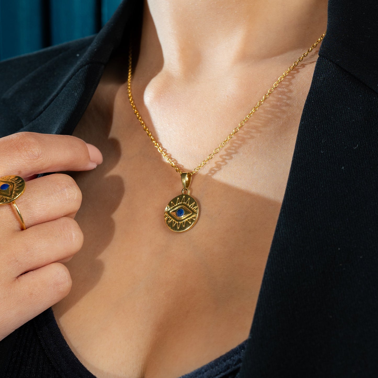 Nazar Necklace | Lapis Lazuli